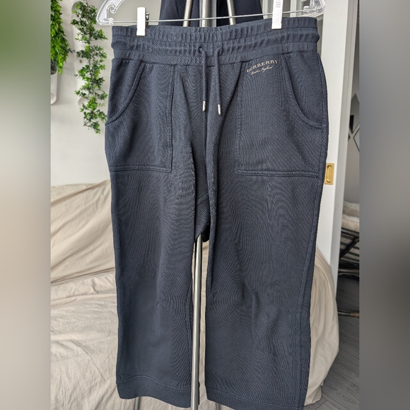 Burberry Women's Sweatshirt Poncho and Capri Set- Navy - Picture 10 of 14